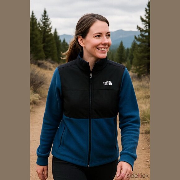The North Face Jackets & Blazers - The North Face Women's Denali Fleece Jacket Black and Blue Full Zip, Medium